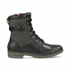 Ugg Kesey Waterproof Boot Black Leather Size 8.5 1005264